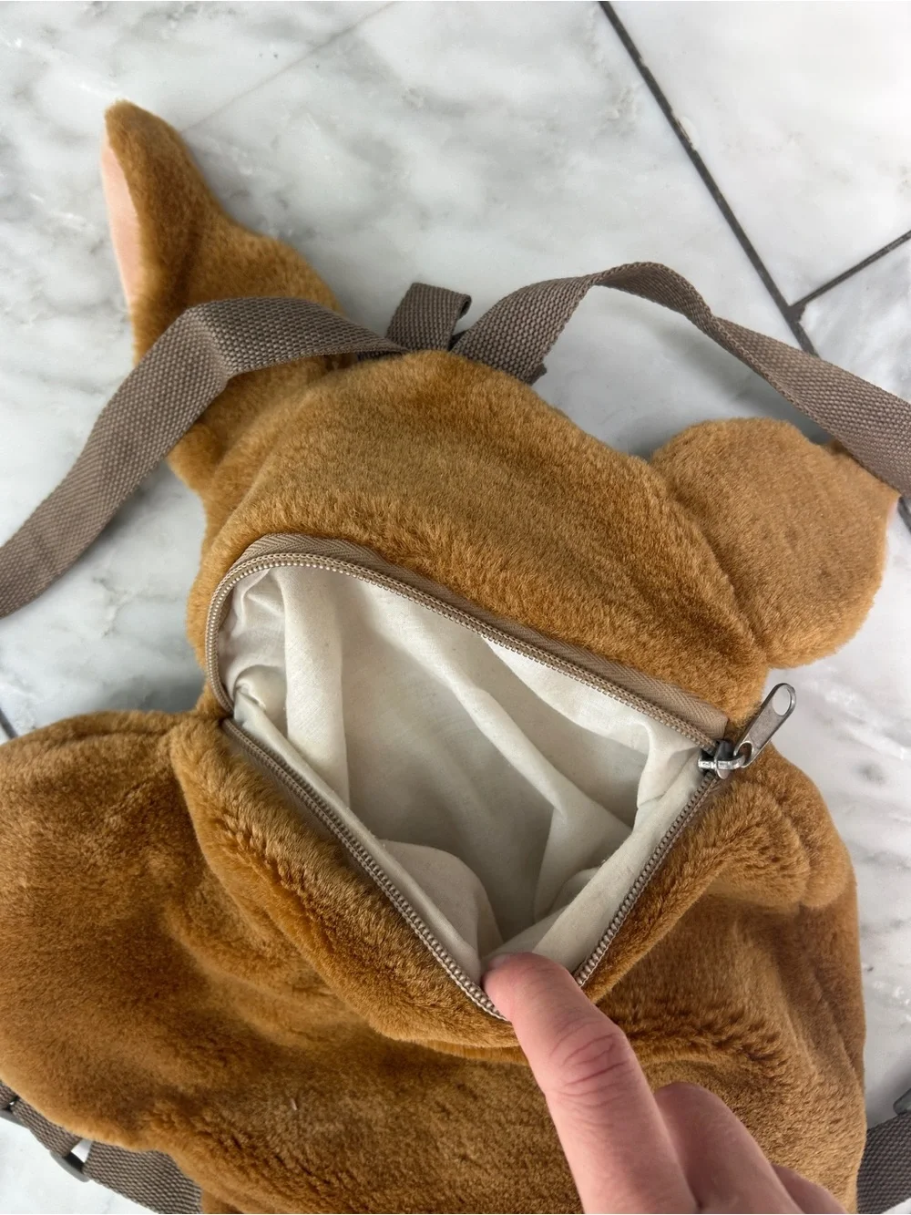 1998 Vintage Scooby Doo Furry Fuzzy Plush Backpack - Rare!